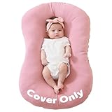 FUNUPUP Rayon Derived from Bamboo Baby Lounger Cover Compatible with Snuggle Me Lounger, Infant Lounger Pillow Cover for Newborn, Removable Elastic Newborn Lounger Cover,Cover Only,Pink