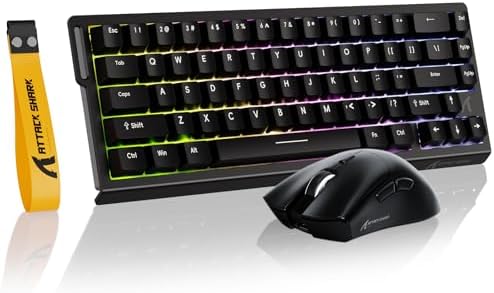 Combo Teclado para jogos ATTACK SHARK X68 HE e mouse R1, teclado ...
