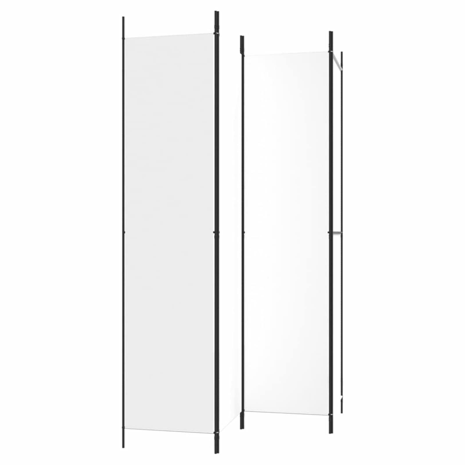 ARKEM Divisorio a 4 Pannelli Bianco 200x220 cm Tessuto,Separé Divisorio Interno, Paravento da Esterno ed Interno con Piedini, Pannelli Divisori per Ufficio, Salotto e Camera da Letto