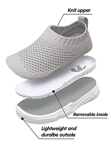 Joinfree Toddler Soft Shoes Girls Boys Sneakers Athletic Breathable Walking Shoes Grey 5 Toddler #TOP4