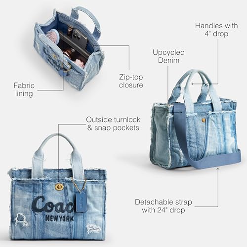 Image of Coach Cargo Tote 26 in Upcycled Denim