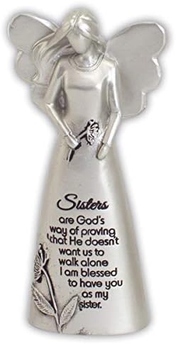 Cathedral Art Metal AF104 Angel Figurine-Sister, One Size, Multicolored