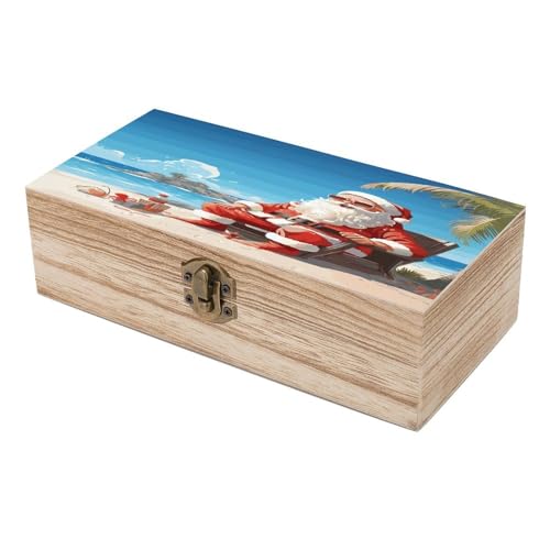 Coffre de rangement Père Noël à la plage, le cadeau rétro idéal - 7