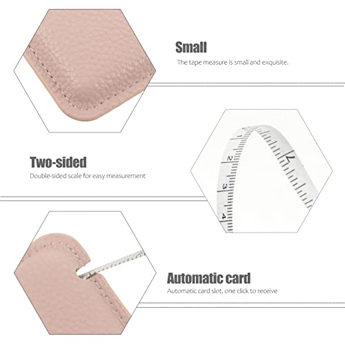 DOITOOL 1 Peça de Tecido de Medição de Artesanato de Couro Dupla M Medida Alfaiates Rosa Peito Médic