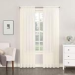 Megachest a pair of slot top voile curtains (Ivory, 56" wideX81 drop 2 Panels)