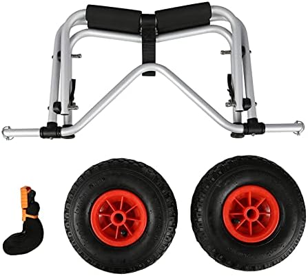 KingSaid 80Kg Foldable Kayak Trolley Cart Carrier Pneumatic Tyres Canoe Boat Transport Board
