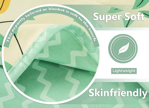 Image of HOMEKART Super Soft Cotton Printed Single |AC Blanket| Quilt /Duvet for Single Bed (90 x 60 inches) |Lightweight, Durable & Skin Friendly - 250 GSM |Single - 150x220 cms, Green & Beige
