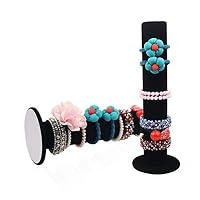 Venus Valink Espositore Per Gioielli In Velluto, Organizer Da Tavolo Per Collane E Bracciali, 19x19,7x3,1 Cm, Nero, Regalo Per Donne - 5