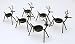 Reindeer Tea Light Holders Iron Rustic Finish Set of 6 by LTD Commodities