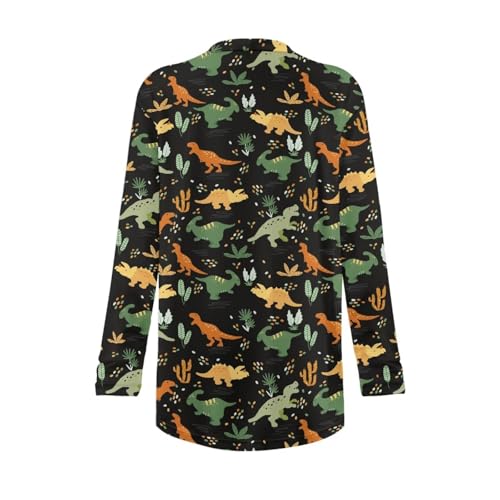 Image of Biyejit Women's Long Sleeve Open Front Cardigan Casual Loose Lightweight Cardigans with Pockets Drape Cardigan