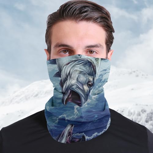 Fishing Series Cooling Neck Gaiter Face Mask Lightweight Sun Protection Multifunctional Headwear Cycling Hiking Fishing
