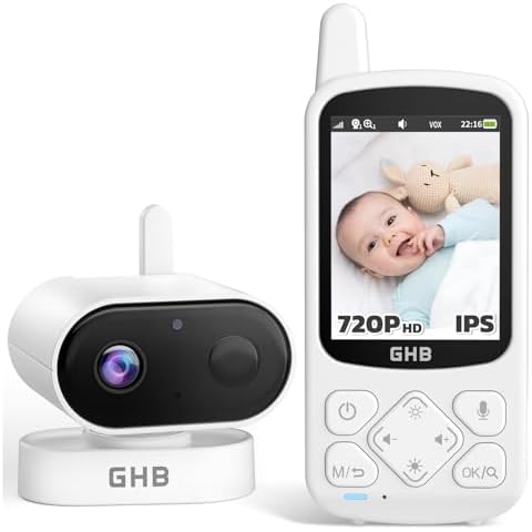GHB Baby Monitor with Camera and Night Vision Cover