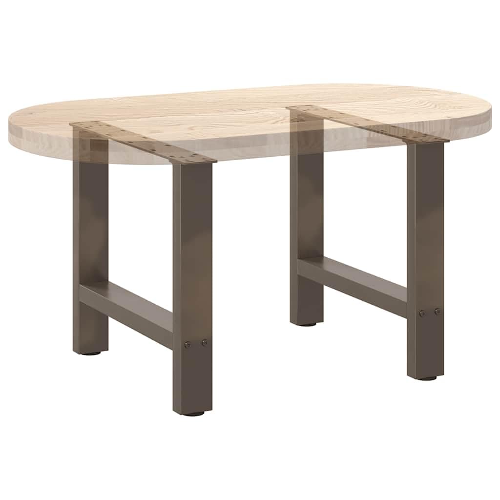 Patas de acero natural con recubrimiento en polvo, 2 unidades, 60 x (42 – 43) cm, patas de acero para muebles con patas niveladoras para salón y comedor, estables y antideslizantes, diseño