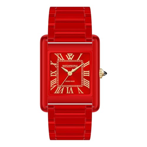 WP6 Montre Femme Rectangulaire Analogique Chic Quartz Étanche Cadran Acier