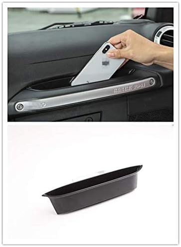 Highitem Auto Passenger Side Storage Box Container Organizer ABS Black Handy Pocket Interior Accessory Fit for Wrangler JK 2011-2017