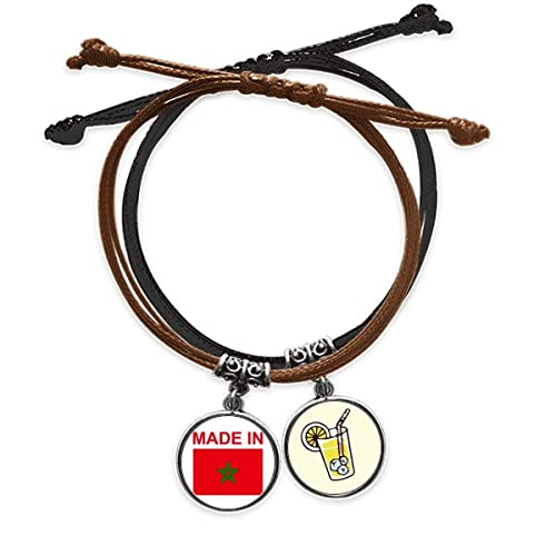 Bracelet Maroc en cuir et corde symbole d'amour partagé et d'évasion