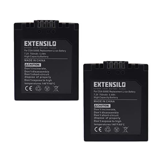 EXTENSILO 2X Akku kompatibel mit Panasonic Lumix DMC-FZ18, DMC-FZ28, DMC-FZ30 Kamera (750mAh, 7,2V, Li-Ion)