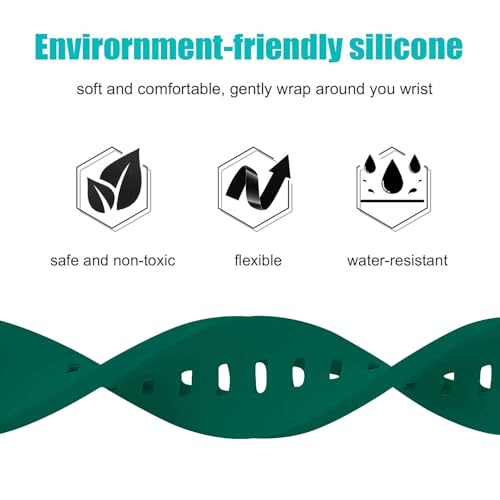 Image of ACM Watch Strap Silicone Belt 20mm compatible with Boat Wave Neo Smartwatch Casual Classic Band Green