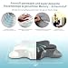 CHxxy Memory Foam Kissen 2in1,Ergonomisches Nackenkissen gegen Nackenschmerzen, atmungsaktiv,hautfreundlich,mit kühlendem Bezug–Kontur Bettkissen für Seiten-, Rücken-&Bauchschläfer,Vollgrau
