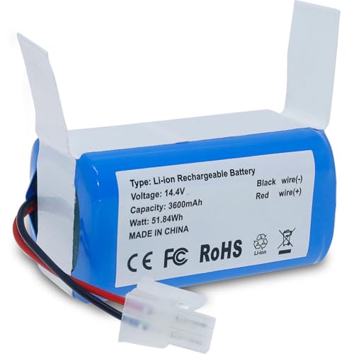 XITAIAN 14.4V 51.84Wh 3600mAh Batteria di Ricambio per ILIFE A4, A4s, A4s pro, A6, A7, A8, A9, V7S, V7 PRO, V7 Plus, W450 Robotic Vacuum Cleaners
