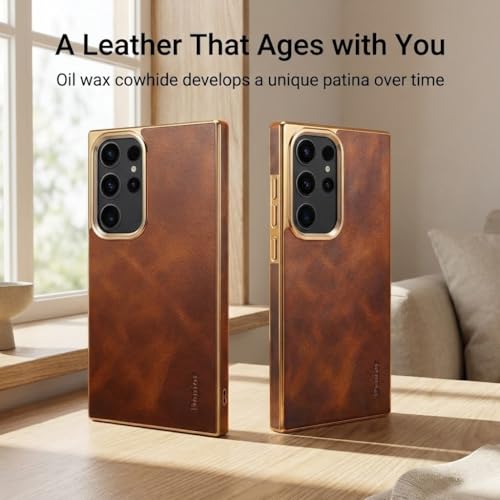 Coque en cuir de vachette Samsung S25 antichoc pour éviter les rayures - 2