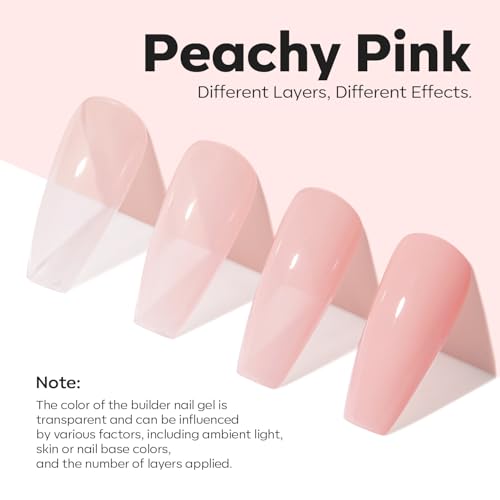 image for modelones Nail Strengthener Peachy Pink Nail Repair for Damaged Nails 