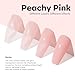 modelones Nail Strengthener Peachy Pink Nail Repair for Damaged Nails Strengthening Polish 15ml Nail Growth and Strengthener Natural Concealer Foundation Nail Care Gifts for Women