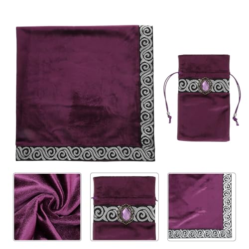 Tapis de tarot en velours pourpre DOITOOL drap de lecture de table - 5