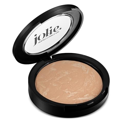 Jolie Baked Mineral Colour Tones Hydrating Powder Foundation - Ultra Smooth Velvety Finish (Simply Beige)