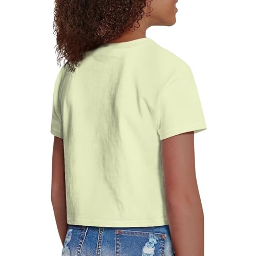 Image of Girls Fashion Crewneck Tee Shirts Casual Short Sleeve Crop Top Summer Outfits 5-14 Year