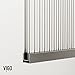 VIGO Zenith 34 in. W x 62 in. H Frameless Fixed Tub Screen Door in Stainless Steel with 3/8 in. (10mm) Fluted Glass-VG6075STFL3462