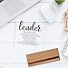 Leader Appreciation Gifts for Boss Mentor Manager Leadership Leader Definition Clear Desk Decorative Sign Acrylic Sign With Wooden Stand for Desk Table Shelf