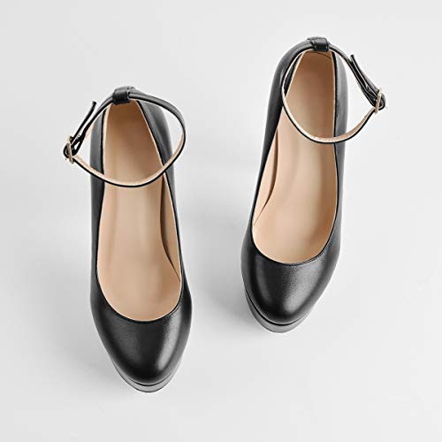 richealnini Women's Platform Mary Jane High Heels Pumps Wedding Party Dress3