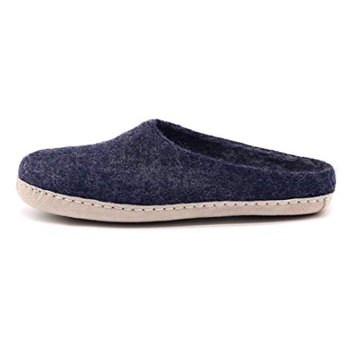 Image of Nootkas Felted Merino Wool 'Astoria' Mule House Slipper for Men and Women