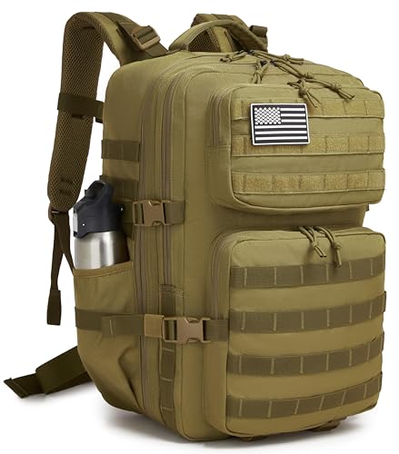 Militärischer taktischer Rucksack für Herren, wasserdichter Tagesrucksack, 3-Tage-Assault Pack, Molâ€¦ – Miniatur