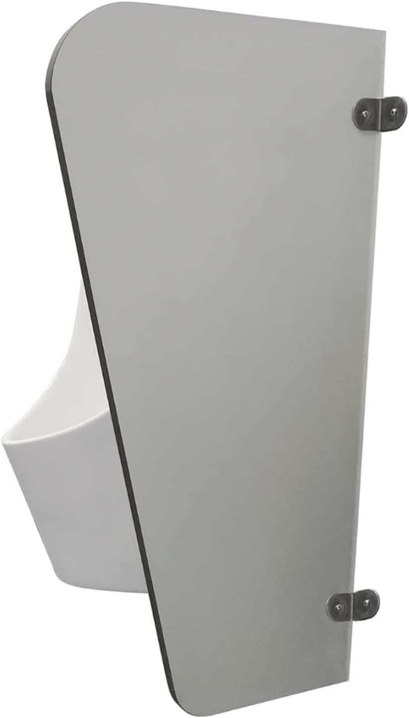 Men's Urinal Partition, Wall-Mounted Urinal Screen Public Toilet Partition, Adult Urinal Baffle with Stainless Steel Fittings, Urinal Privacy Screen for Bathroom/Hotel(1 pcs)