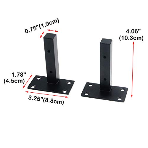 Antrader 2Pcs Stainless Steel Floating Shelf Brackets 4 Inch Concealed Hidden Shelf Support Decorative Shelving For Mounting Wood Shelves, Includes Screws & Wall Anchors thumb #1