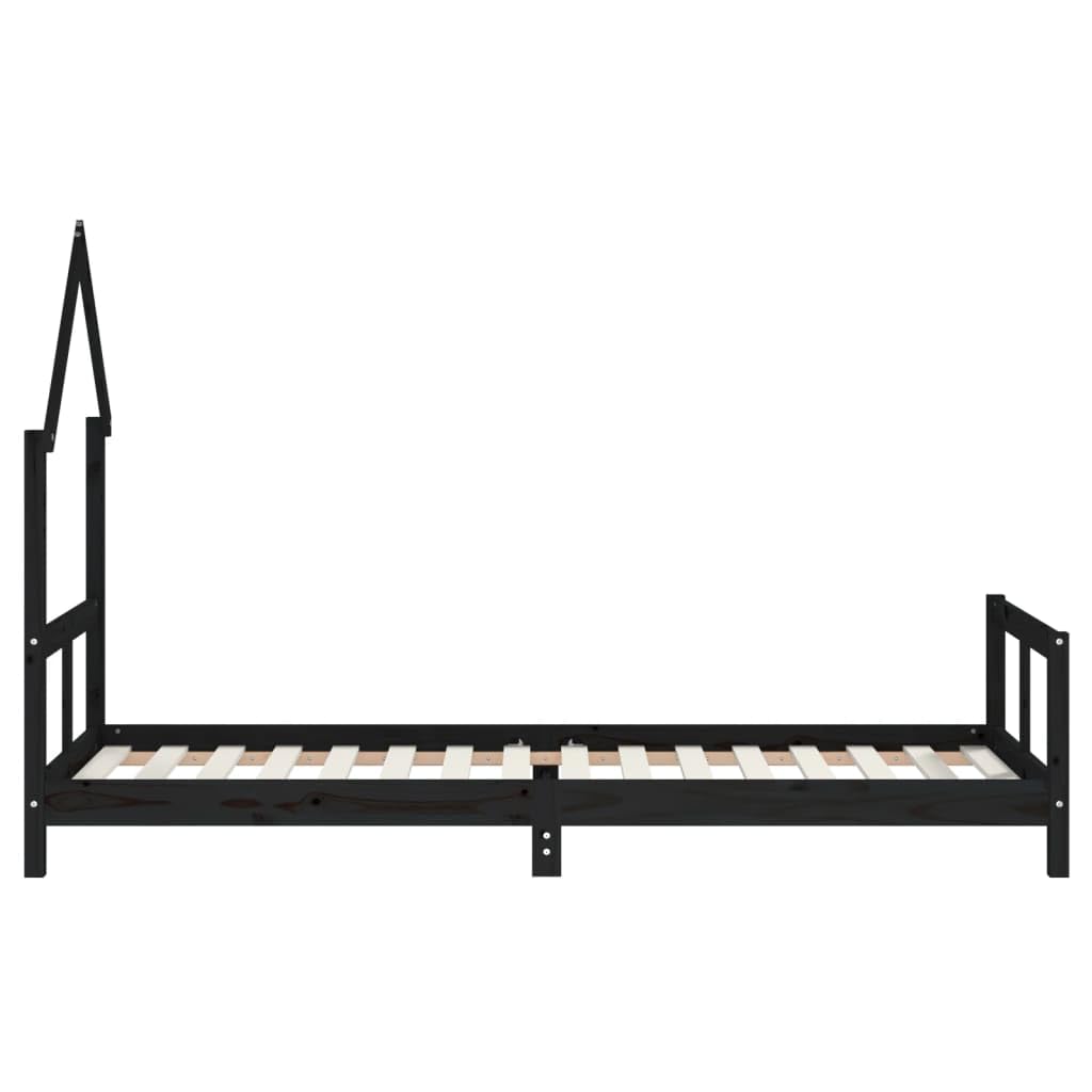 Lettino per bambini in legno di pino massiccio, 80 x 200 cm, con robusta rete a doghe, lettino per bambini per bambini piccoli, lettino sicuro e lettino per bambini per giochi creativi