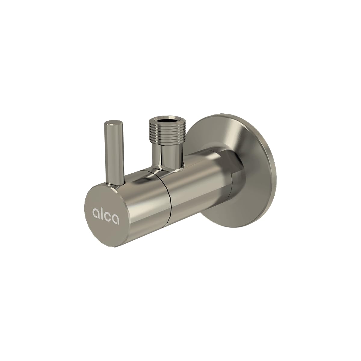 Eckventil mit einem Filter 1/2"×3/8", NICKEL-Matt gebürstet