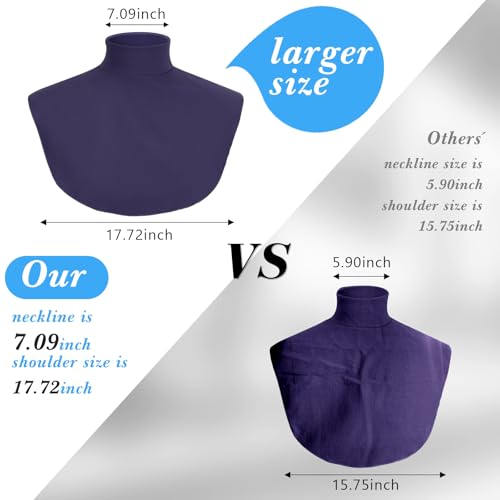 Image of Cutecrop Turtleneck Dickey Extra Large Fake Collar Detachable Dickey Collar Half Mock Turtleneck for Men Women