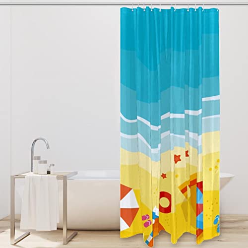 Rideau de douche imperméable bord de mer pour une ambiance vacances de rêve