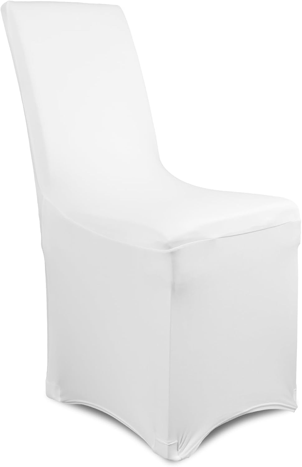 50 Pack White Stretch Chair Covers, Spandex Dining Chair Slipcovers, Wrinkle Resistant Reusable Covers for Wedding, Party, Banquet & Events