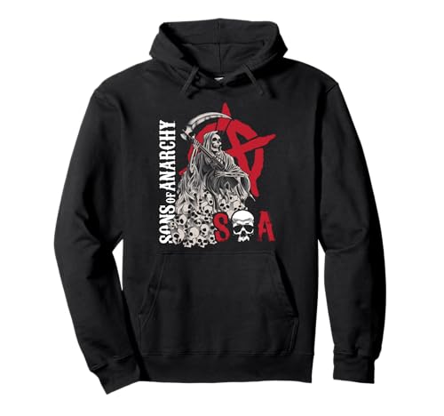 Sons of Anarchy Grim Reaper Pile of Skulls Biker TV Show Sweat à Capuche