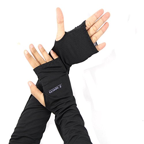 Sun Block Anti UV Protective Gloves Elbow Length Driving Arm Sleeves With Fingerless Gloves