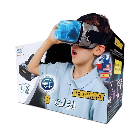 Heromask Virtual Reality Headset for Kids Ages 512 + Games to Learn 6 Languages Birthday or Special Occasion Gift that Sparks Boys and Girls Curiosity for English Chinese and More