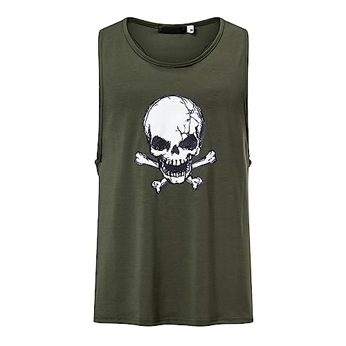 Dressnu Camisola de manga comprida para homem Colete de desporto Fitness Verde exército GG