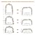 Mr.Ton Garden Arch Arbors, Trellis for Climbing Plants Outdoor 6-8ft, Two Way Assemble Wedding Decoration Metal Arch,Black