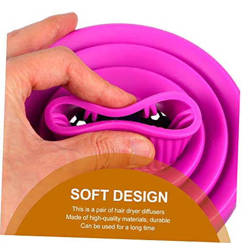 SUPVOX 1 De Difusores De Ventilador Dobrável De Silicone Para Cabelos Cacheados Difusor Para Casa Di