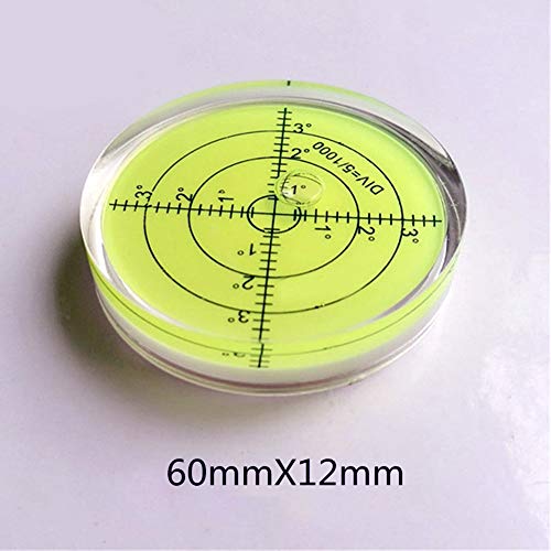 XMLEI Convenient and lighterCircular Bubble Level Spirit l Measuring Instruments Tool Universal Protractor Tool （60X12mm）