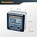 POWERTEC Digital Angle Finder Protractor, Magnetic Base w/Digital Inclinometer - Electronic Angle Protractor Level Measuring Gauge for Woodworking, Carpentry, Table Saw, Miter Saw (71828W)